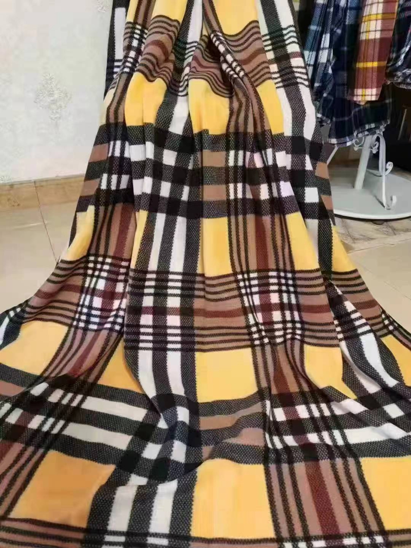 	Double sided velvet printed grid