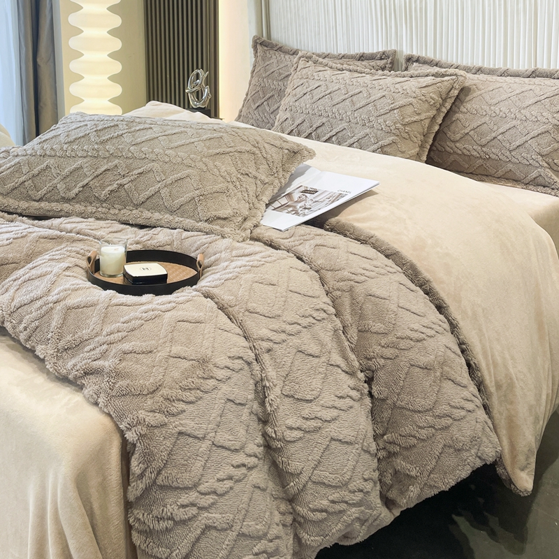 Tafu velvet rabbit fur three piece set/four piece set