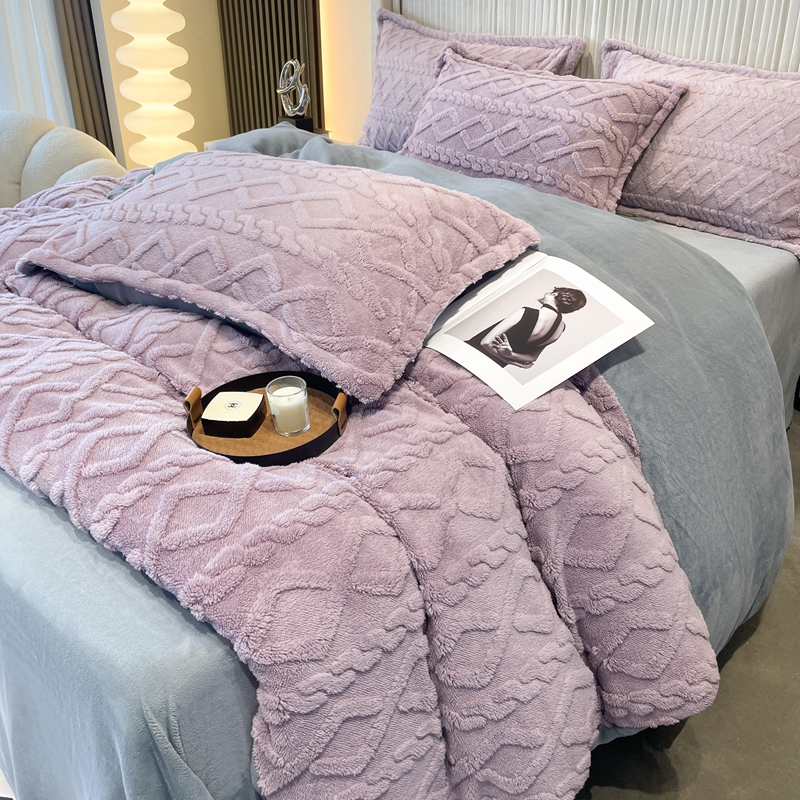 Tafu velvet rabbit fur three piece set/four piece set